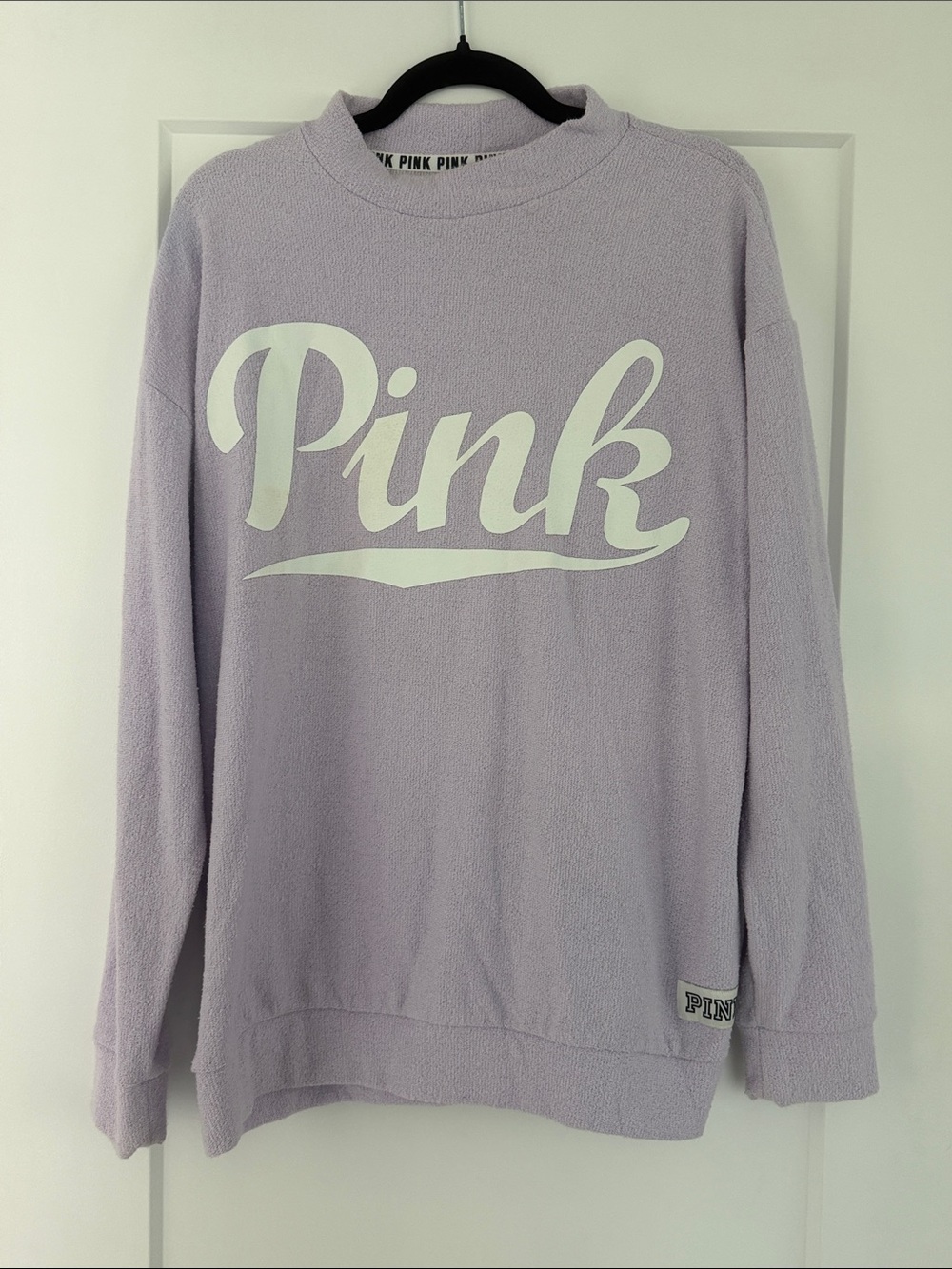 PINK Victoria's Secret Lavender Crewneck with White Logo